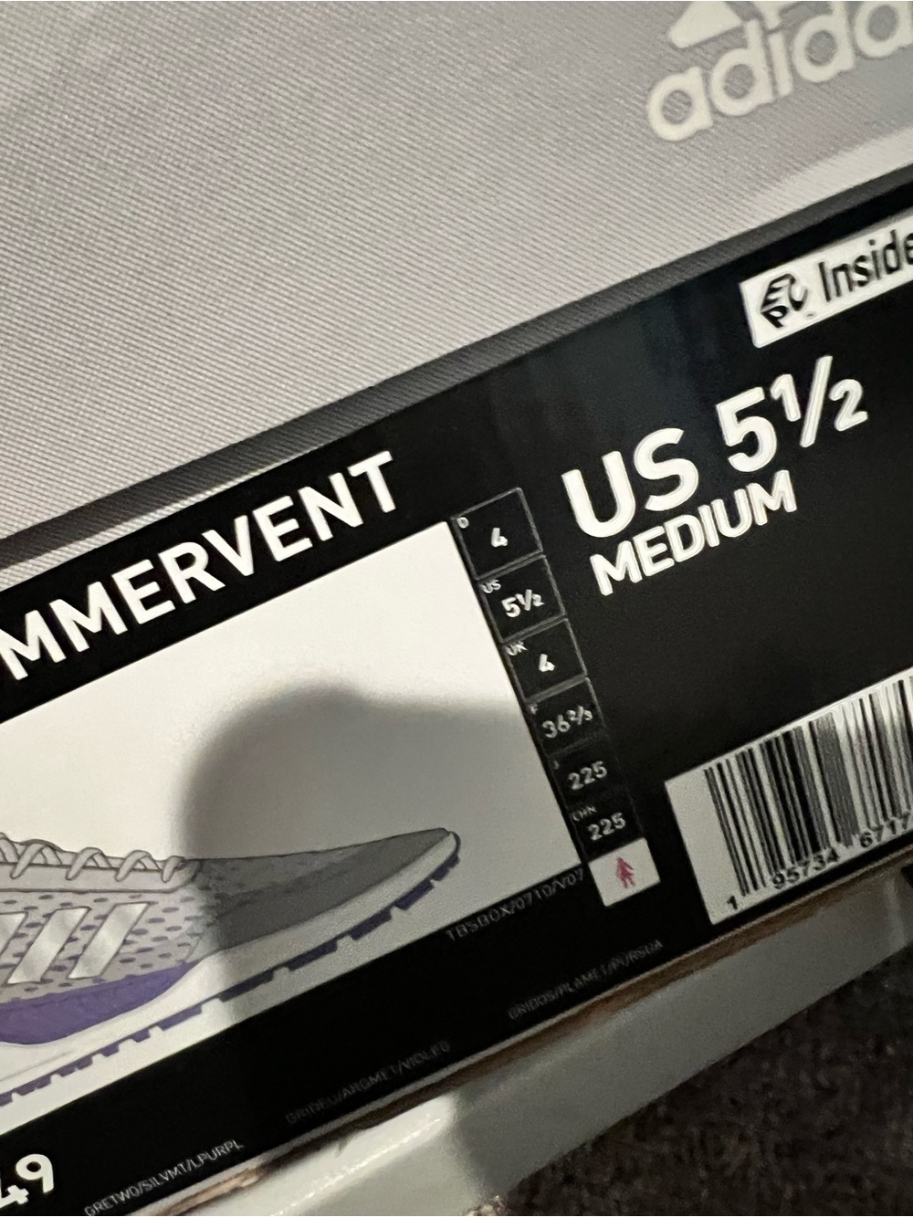 Adidas Summervent Grey Silver Purple Womens Spikeless Golf Shoes Size 5.5 - Picture 14 of 14